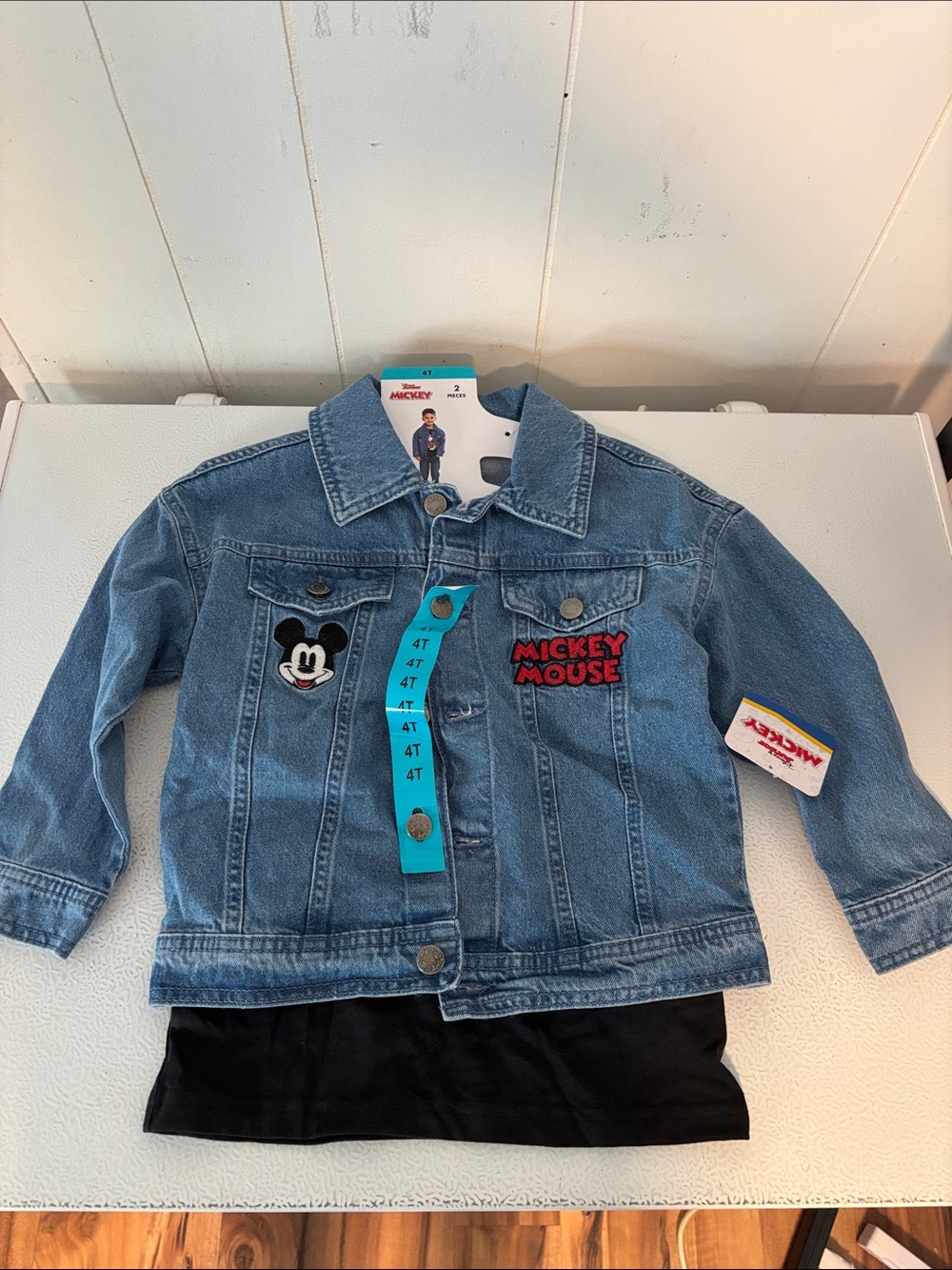 374 - Disney Mickey Mouse Kids' Blue Denim Jacket - 4T